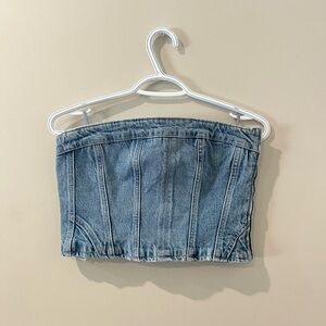 Zara Blue Denim Top